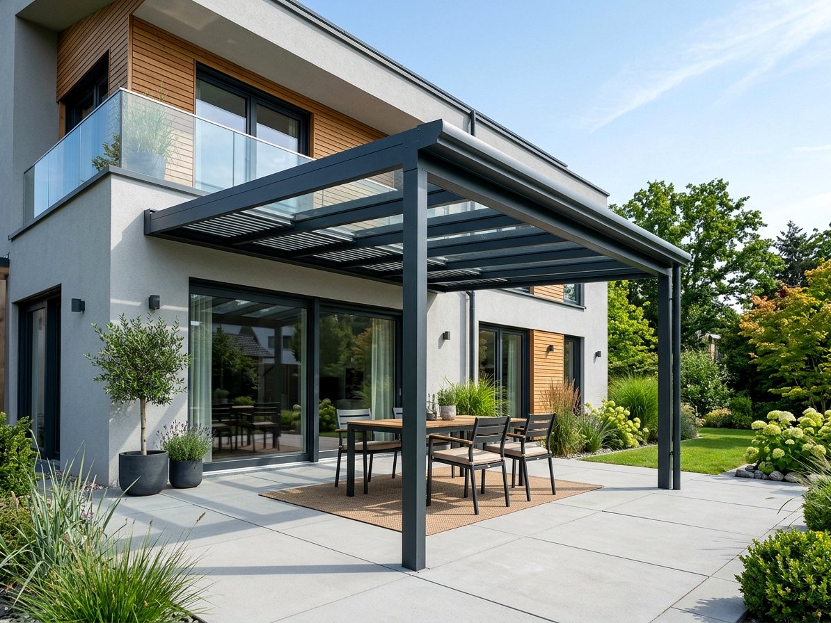 Natkrivena terasa s aluminijskom konstrukcijom — realizacija GateBro